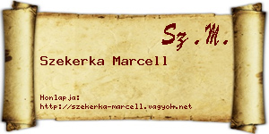Szekerka Marcell névjegykártya