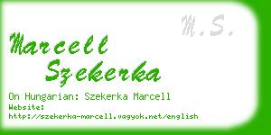 marcell szekerka business card